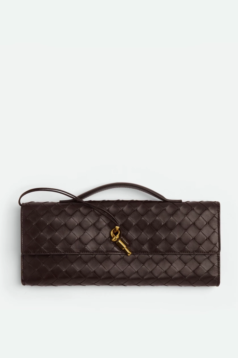 Elegant Woven Faux Leather Clutch