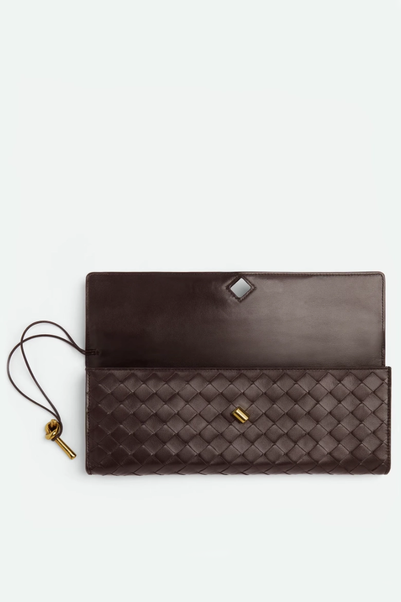 Elegant Woven Faux Leather Clutch