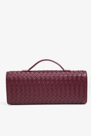 Elegant Woven Faux Leather Clutch