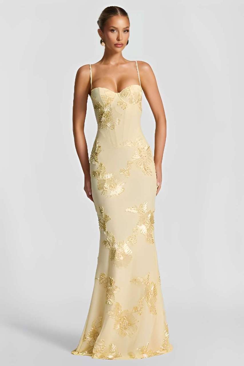 Nefertiti Maxi Dress – Lemon