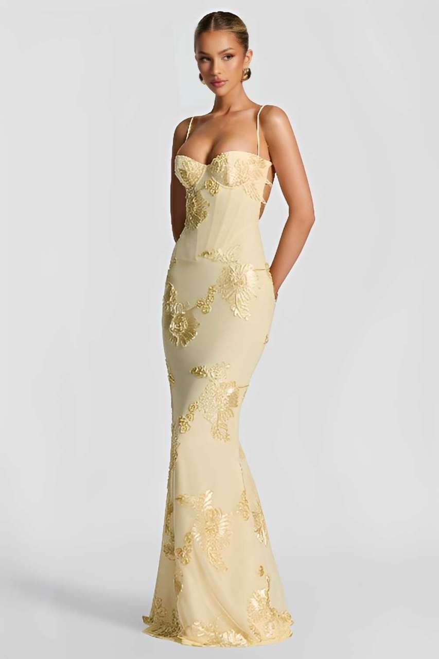Nefertiti Maxi Dress – Lemon