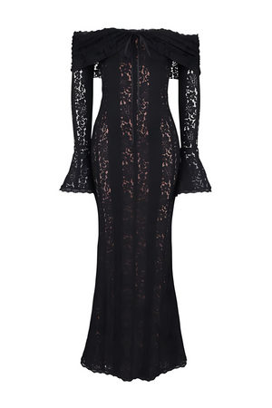 Lace Off-Shoulder Maxi Dress