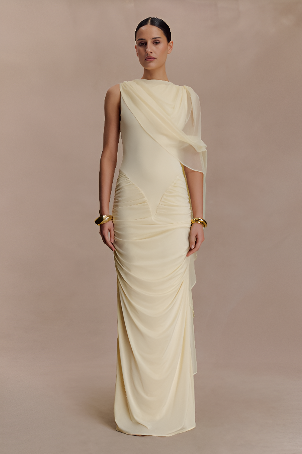 Slinky Maxi Dress - Lemon