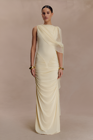 Slinky Maxi Dress - Lemon