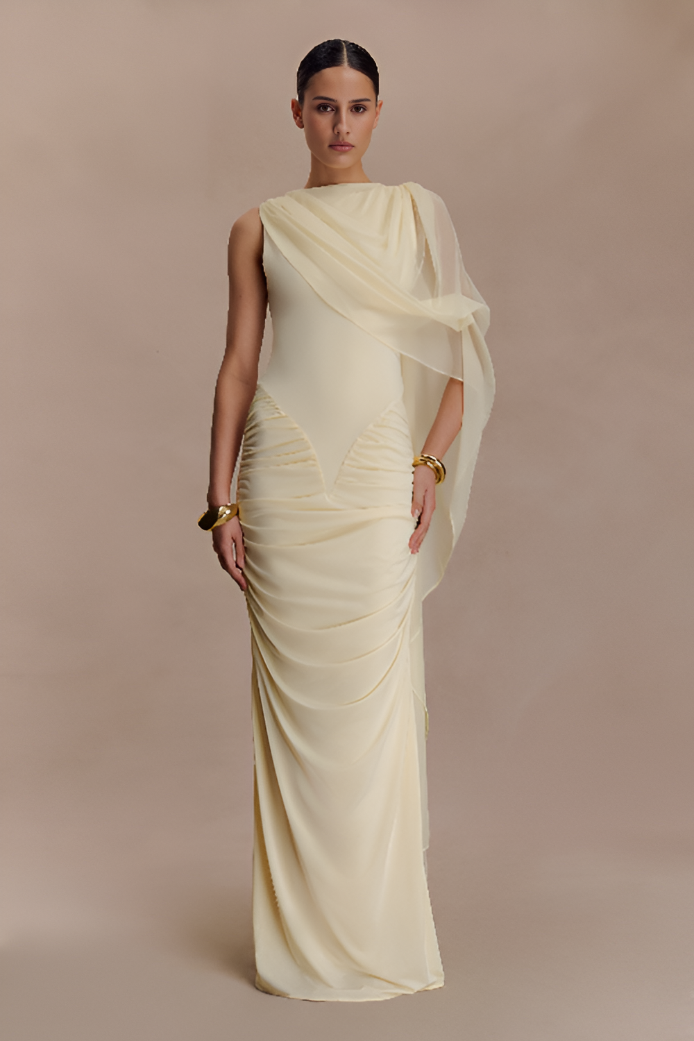 Slinky Maxi Dress - Lemon