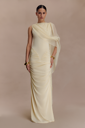 Slinky Maxi Dress - Lemon