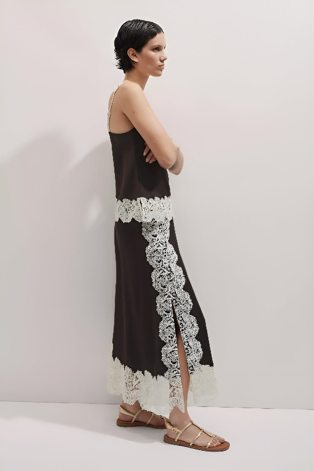 Floral Lace Cami Top + Skirt Co-ord