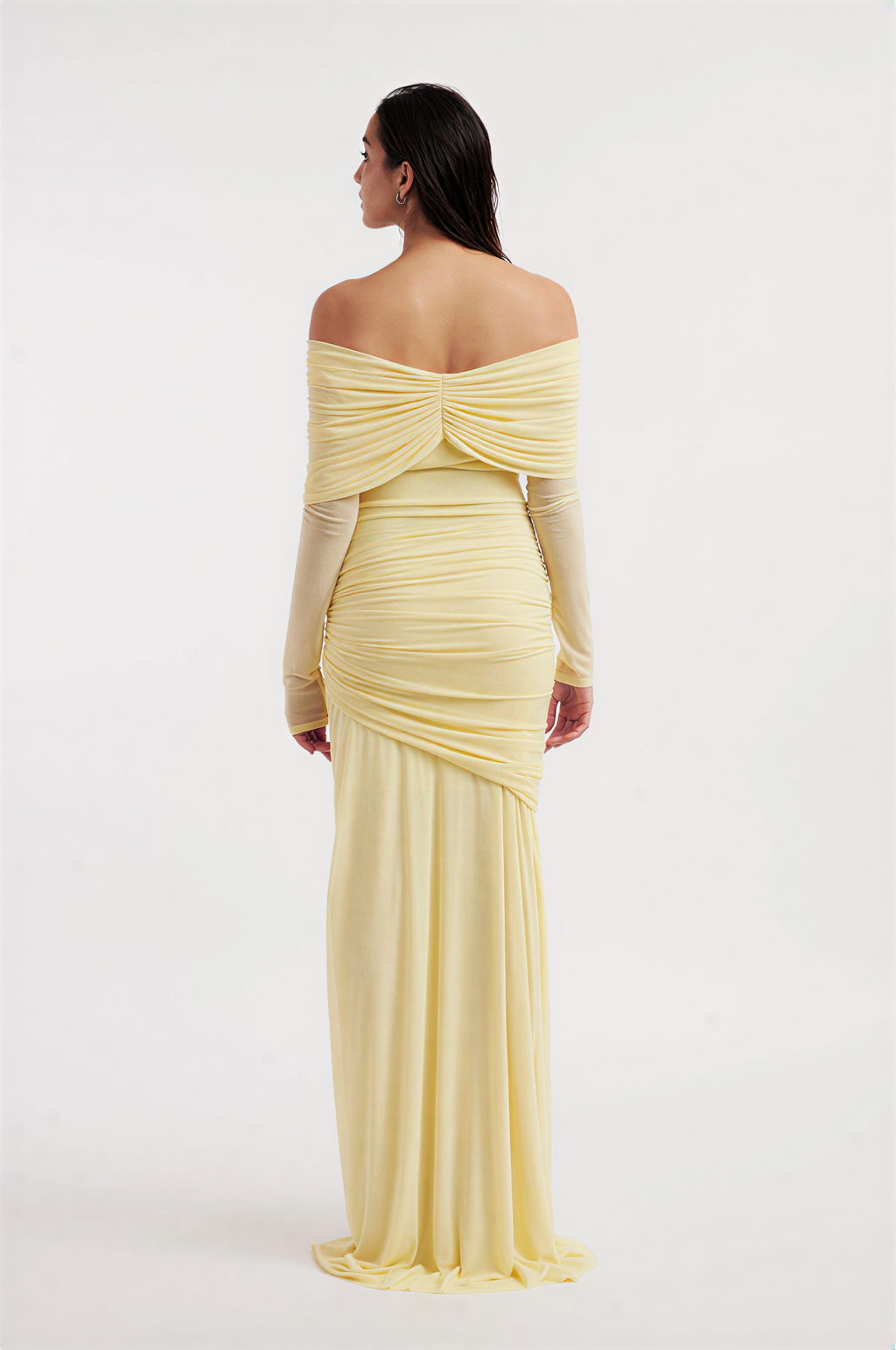 Solid Jersey Knotted Maxi Dress