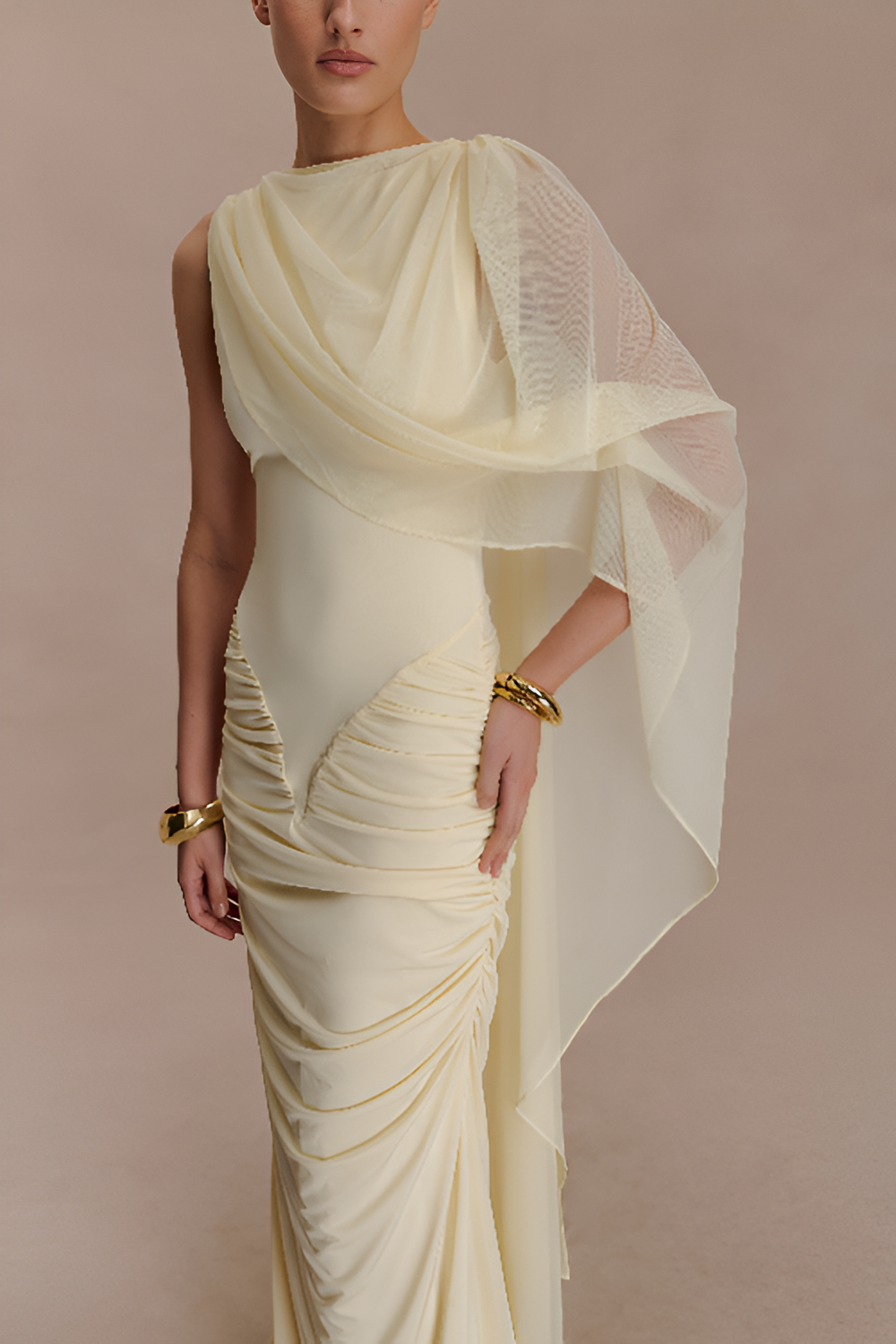 Slinky Maxi Dress - Lemon