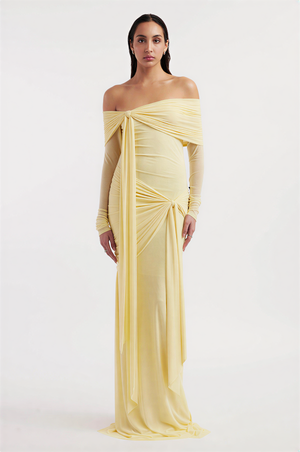 Solid Jersey Knotted Maxi Dress