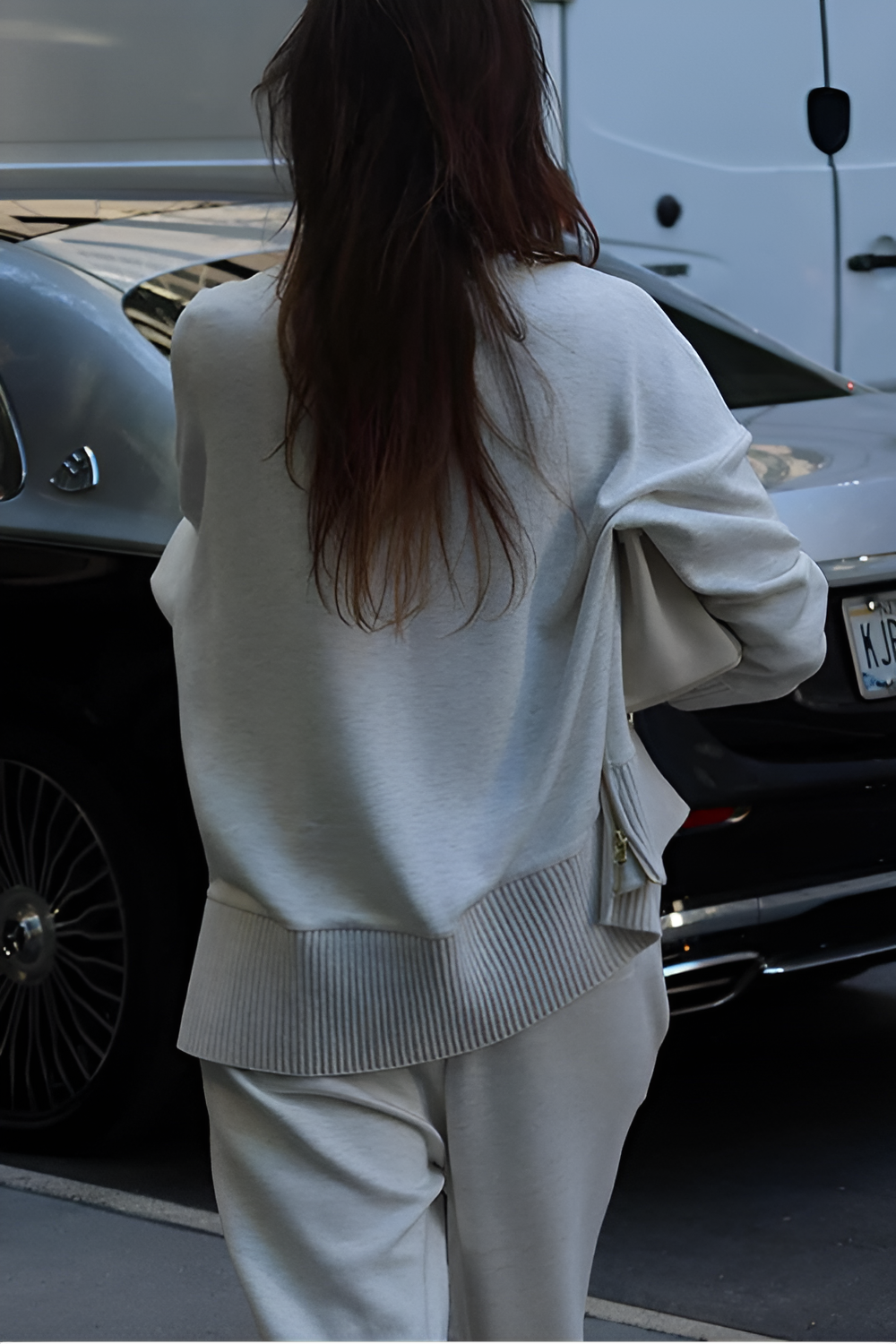 Double Soft Turtleneck Zip Sweatshirt & Pants Set