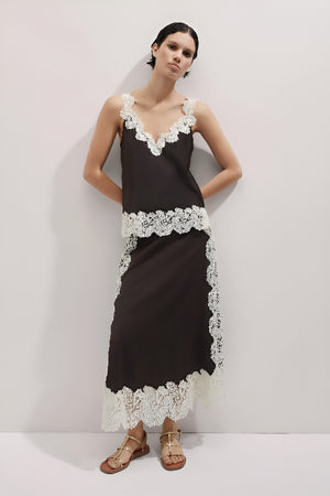 Floral Lace Cami Top + Skirt Co-ord